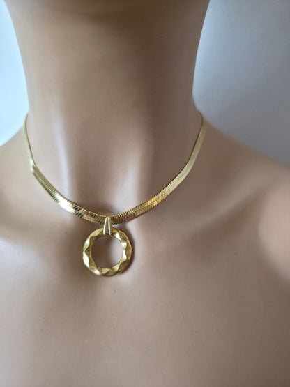 Day Collar – Herringbone Chain | Everyday | Optional Locking Clasp