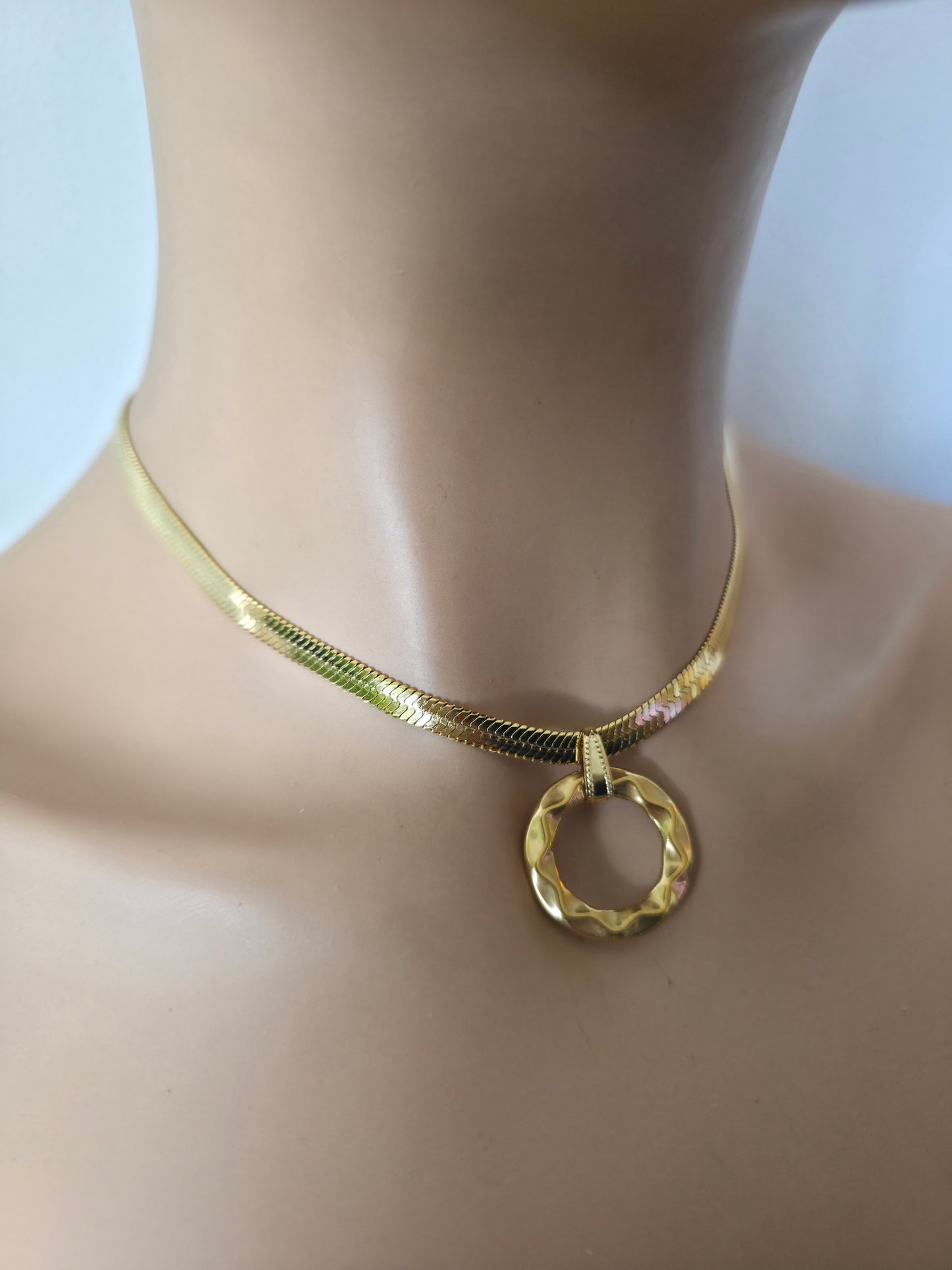 Day Collar – Herringbone Chain | Everyday | Optional Locking Clasp