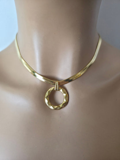 Day Collar – Herringbone Chain | Everyday | Optional Locking Clasp