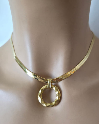 Day Collar – Herringbone Chain | Everyday | Optional Locking Clasp