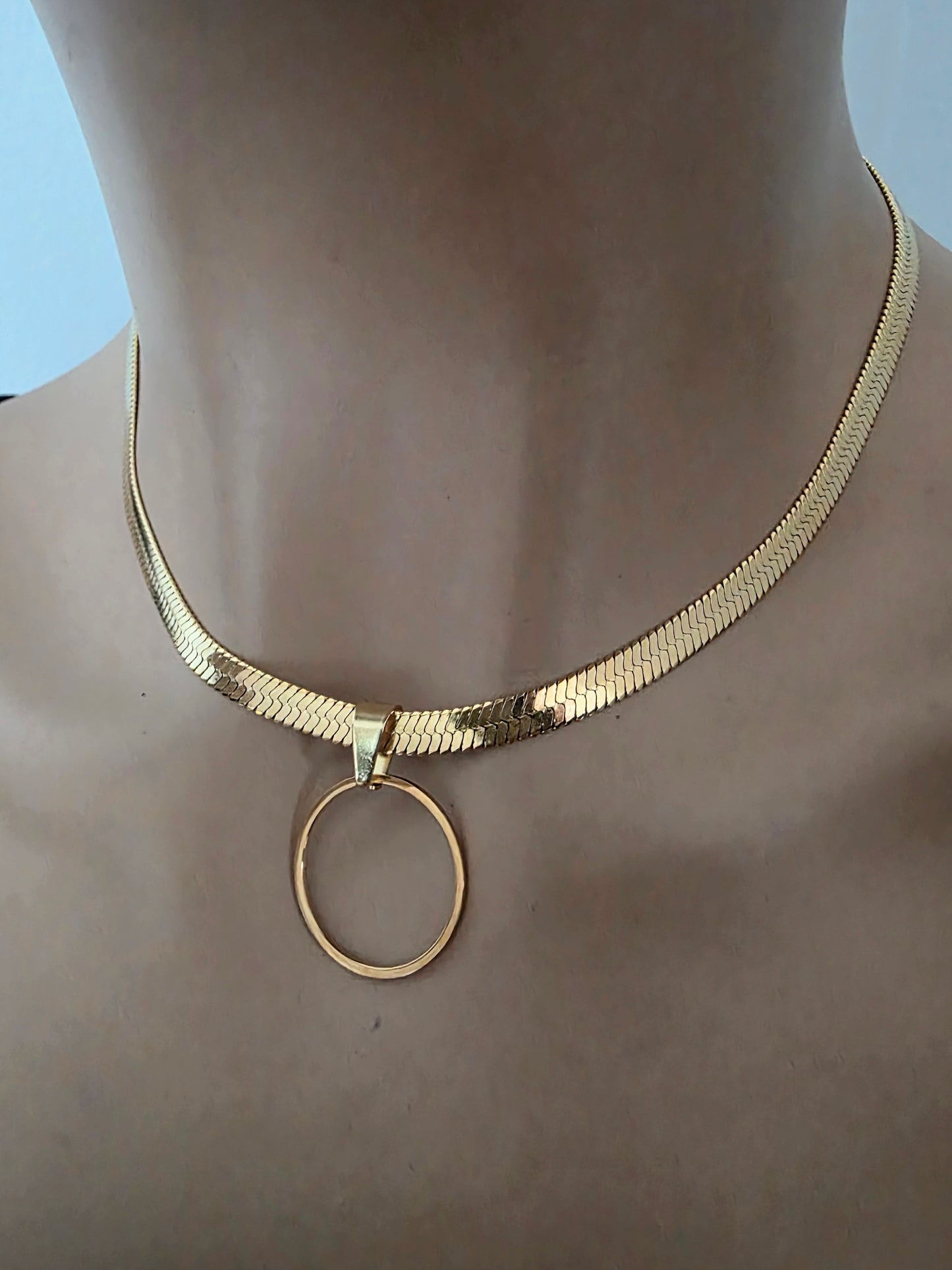 Day Collar – Herringbone Chain | Everyday | Optional Locking Clasp