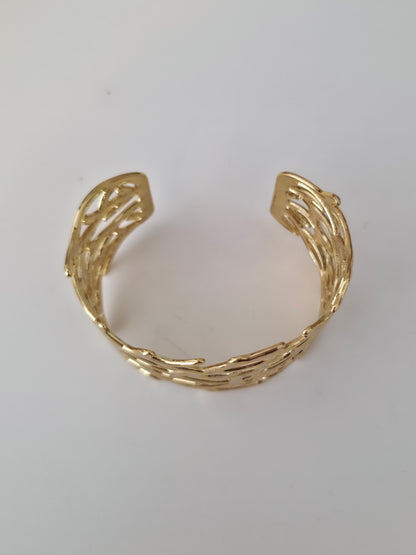Bracelet manchette nœud de sorcière en filigrane - Norse Pagan