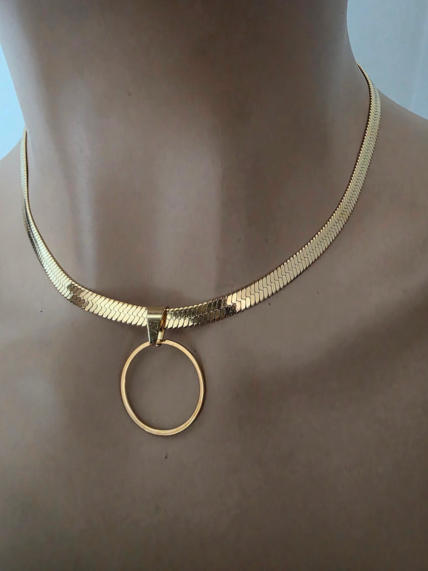 Day Collar – Herringbone Chain | Everyday | Optional Locking Clasp