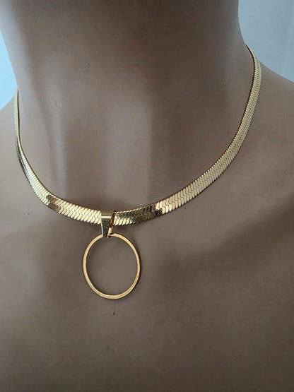 Day Collar – Herringbone Chain | Everyday | Optional Locking Clasp