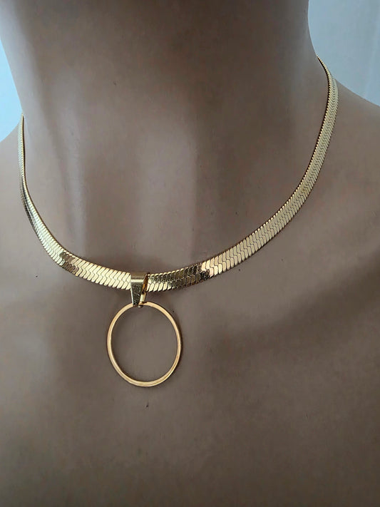 Day Collar – Herringbone Chain | Everyday | Optional Locking Clasp
