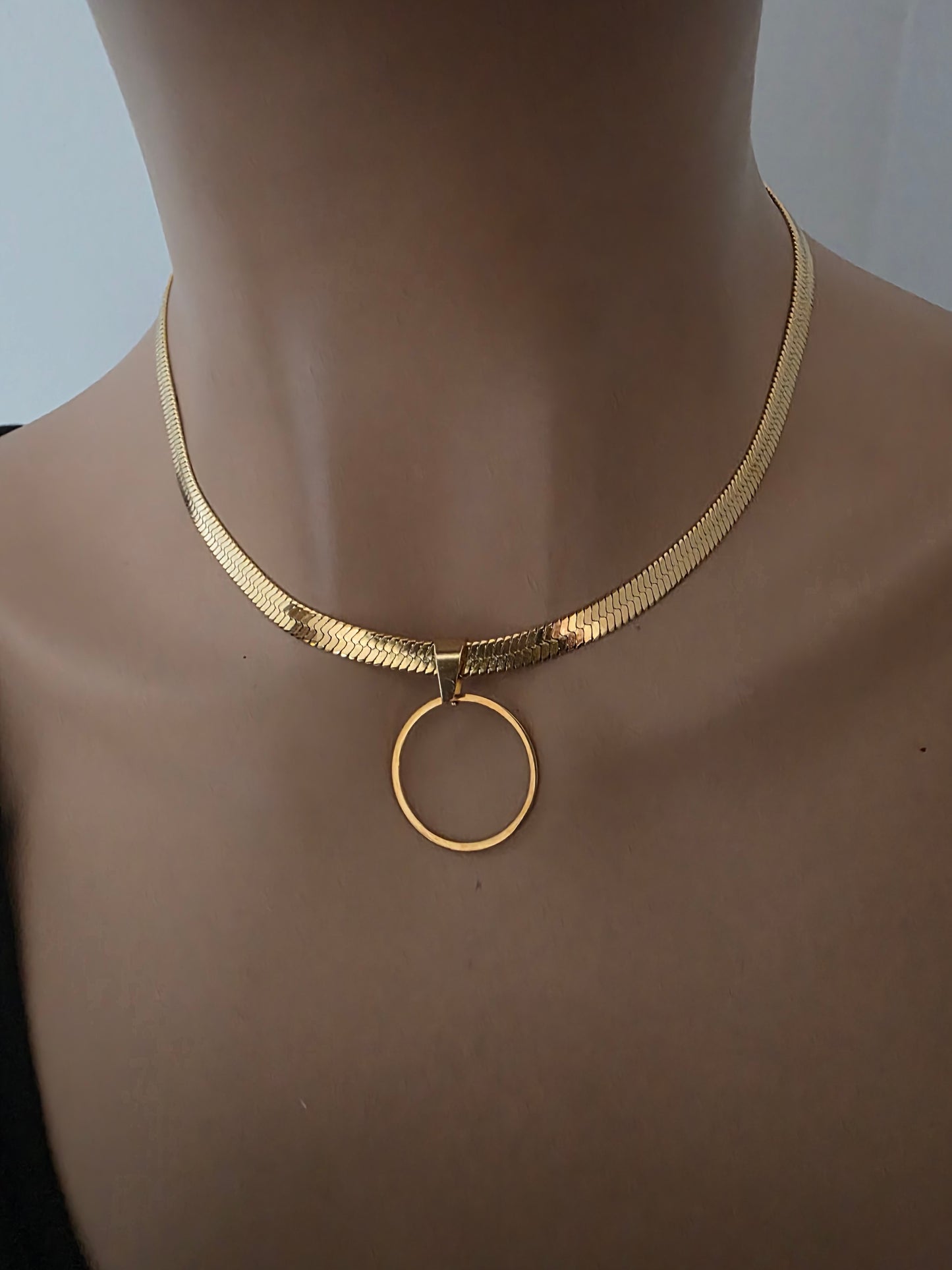 Day Collar – Herringbone Chain | Everyday | Optional Locking Clasp