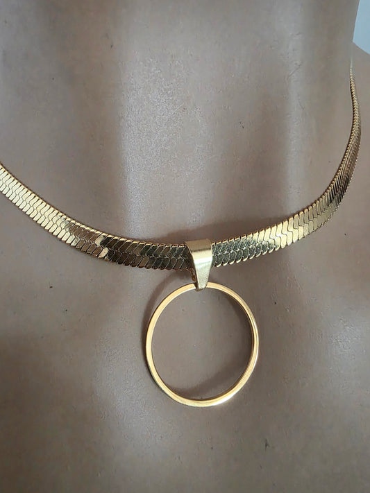 Day Collar – Herringbone Chain | Everyday | Optional Locking Clasp