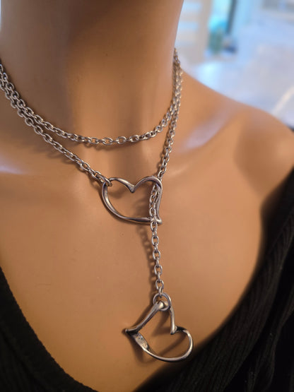 Stainless Steel Slip Chain Leash Style Collar Choker Necklace