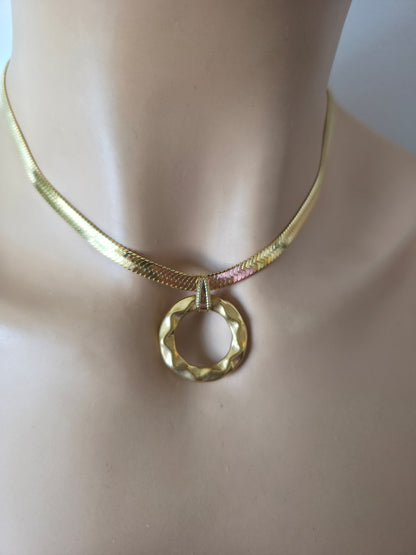 Day Collar – Herringbone Chain | Everyday | Optional Locking Clasp