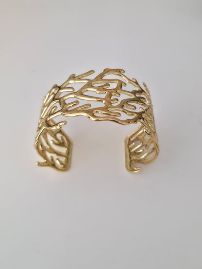 Bracelet manchette nœud de sorcière en filigrane - Norse Pagan