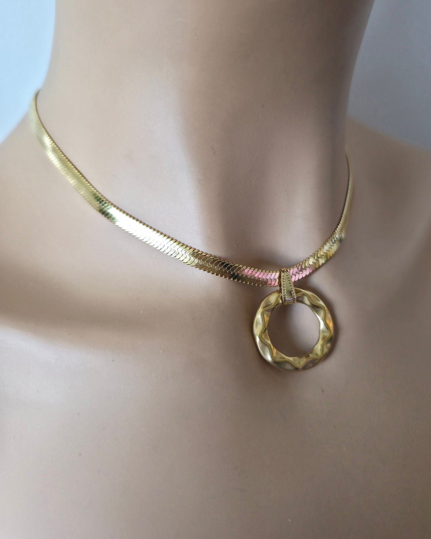 Day Collar – Herringbone Chain | Everyday | Optional Locking Clasp