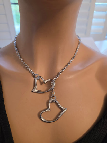 Stainless Steel Slip Chain Leash Style Collar Choker Necklace