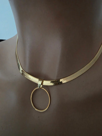 Day Collar – Herringbone Chain | Everyday | Optional Locking Clasp