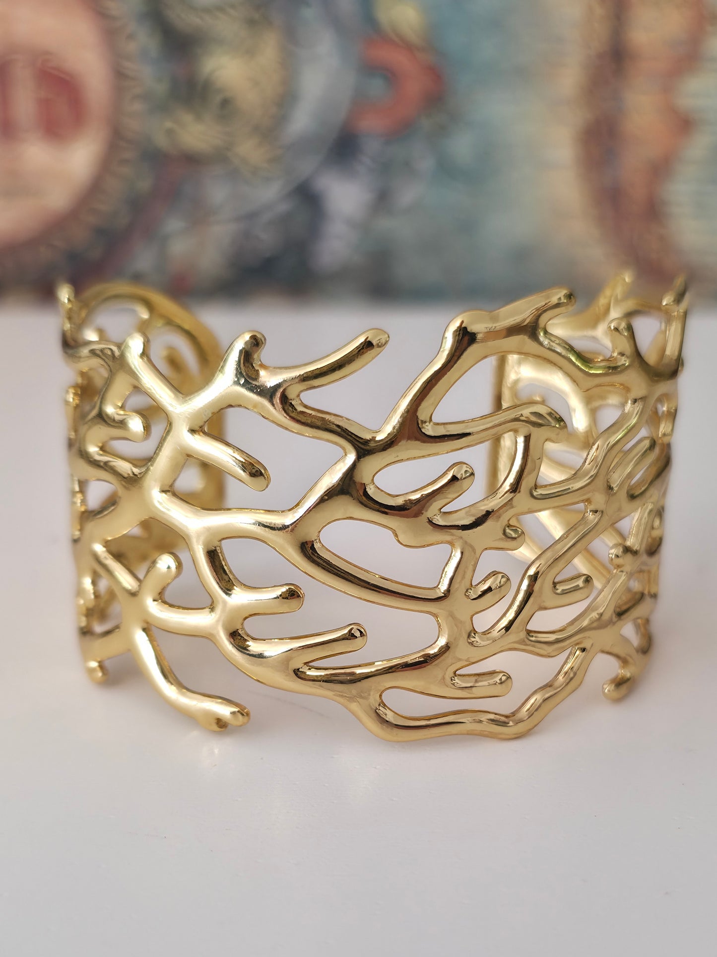 Bracelet manchette nœud de sorcière en filigrane - Norse Pagan