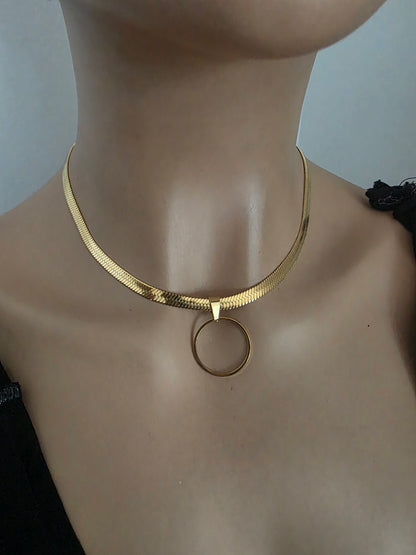 Day Collar – Herringbone Chain | Everyday | Optional Locking Clasp